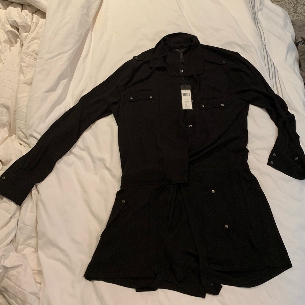 BCBG MAXAZRIA BLACK ROMPER